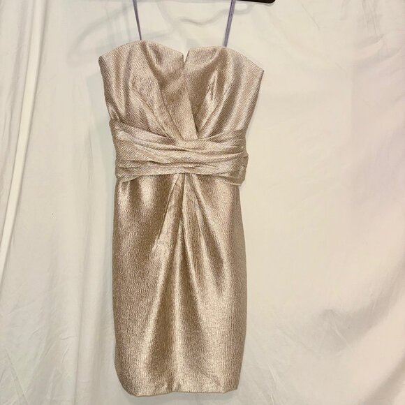 Vera Wang Lavender Label Gold Dress Size 10 NWT - Picture 14 of 15